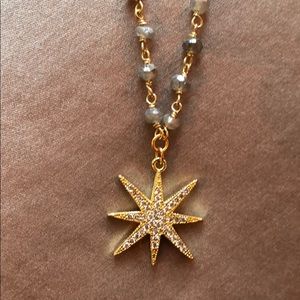 Rachel Reinhardt Labradorite & Crystal Necklace